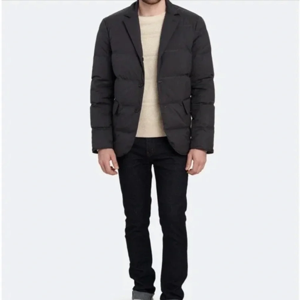 NWT BLDWN Mens Designer Flavin double sided Puffer black jacket